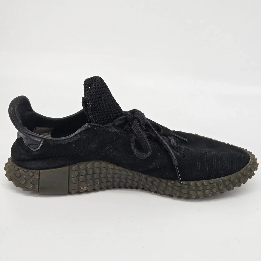 adidas Kamanda 01 Black Gum Suede Terrace Soccer‎ Sneakers Mens Size 8 BD7903